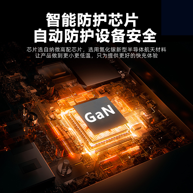 100W gallium nitride PD mobile phone charger, four-port multi-protocol smart fast charging head, laptop charger Application Scenario