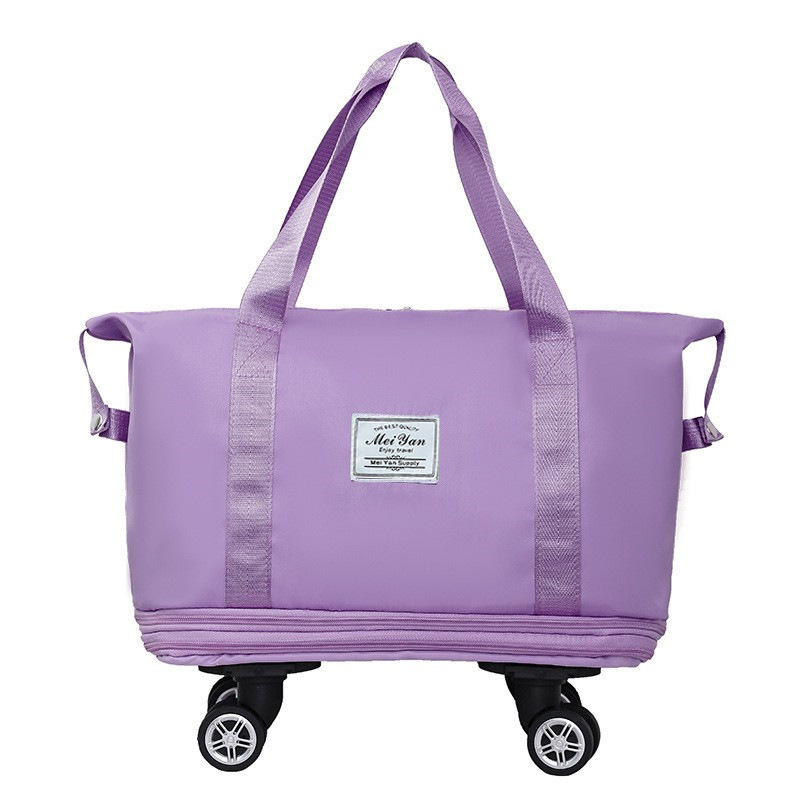 Customized travel bags with logo printing, dry and wet separation, detachable and expandable wheels, and five colors for casual checked luggage Item Picture