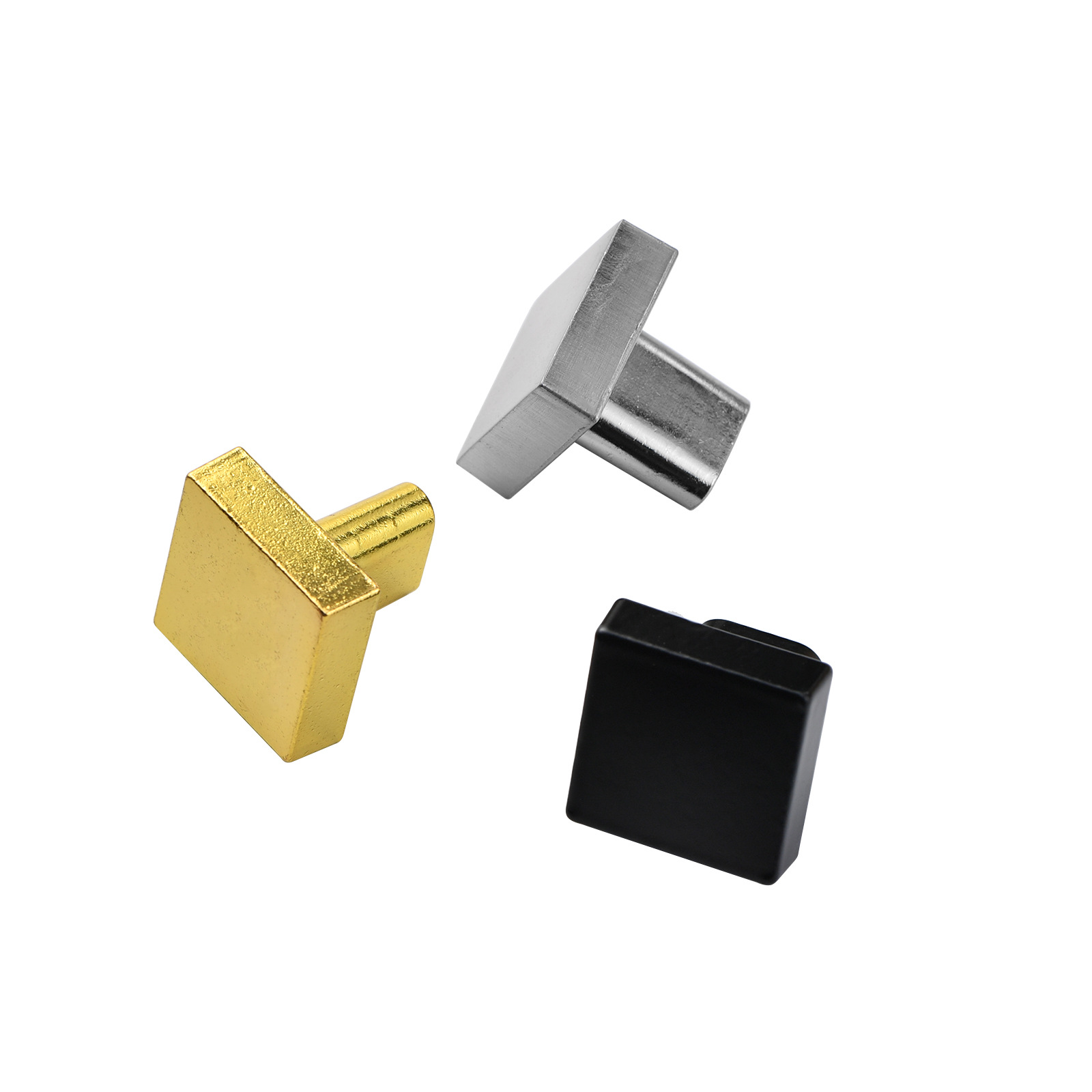 Jingmao -232 Simple square single-hole American handle, antique European light blue black handle, small drawer handle Item Picture