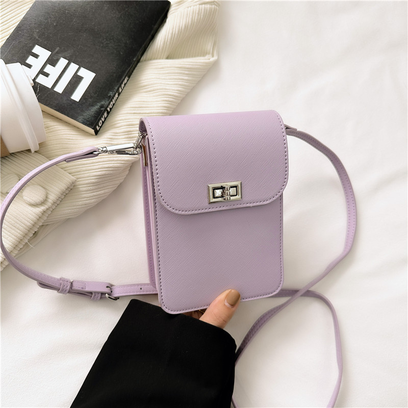 The 2025 summer new mini mobile phone bag is small, fashionable and simple. It is a single-shoulder crossbody long strap women's bag Specification drawing