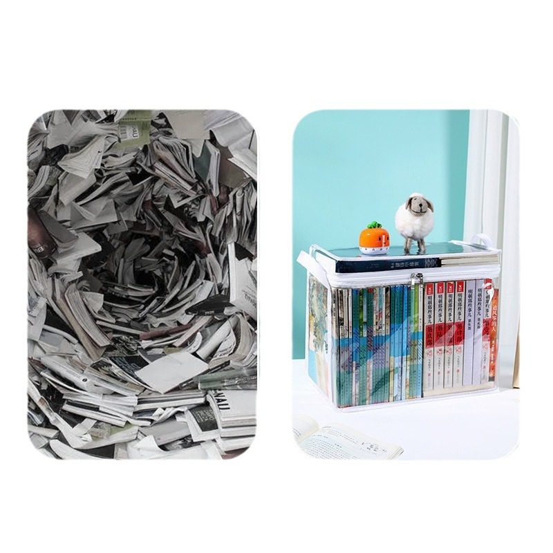 Student textbook storage box, book bag, foldable book storage wonder, high school classroom storage box with large capacity Item Picture
