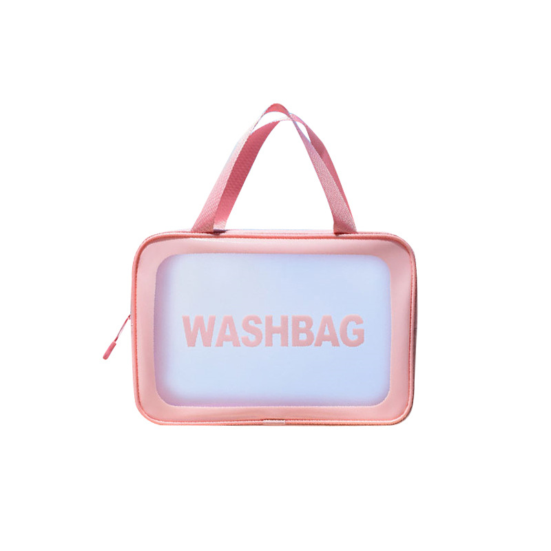A starting batch hand-held makeup bag with transparent pu, waterproof, ins style, high appearance level, large capacity, and a sense of luxury for women Item Picture