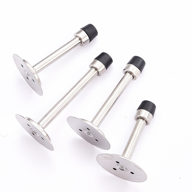 The bathroom glass door is an extended anti-collision stainless steel door without drilling, with a dual-purpose rubber door top for door stops and door stubs Item Picture
