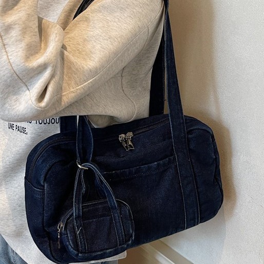 Cross-border Korean version single-shoulder bag for women, multi-functional thickened storage bag, simple solid color mother-and-child bag, large capacity small square bag Specification drawing
