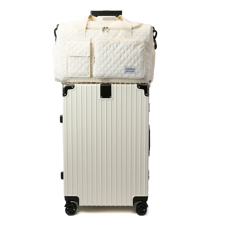 Cross-border wholesale simple travel bags, large capacity, lightweight, multi-pocket fitness bags, dry and wet separation with shoe compartment storage bags Item Picture