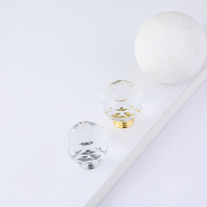 Spherical glass crystal handle, single-hole European-style furniture door handle, gift box handle, storage box, drawer handle wholesale Application Scenario