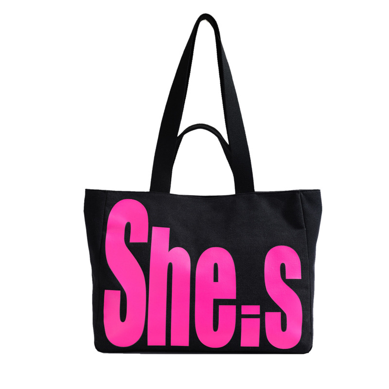 Handbag, women's letter print, European and American style, trendy underarm bag, fashionable new single-shoulder bag, large-capacity tote bag Item Picture