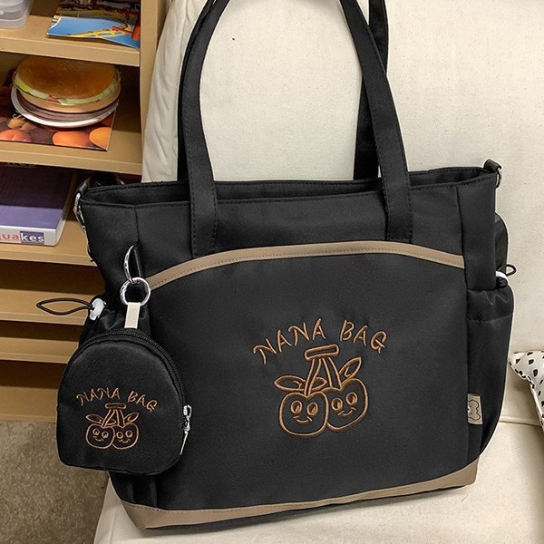 High appearance level, trendy multi-functional bag, large-capacity schoolbag for female students, versatile single-shoulder crossbody bag, and book bag details Picture