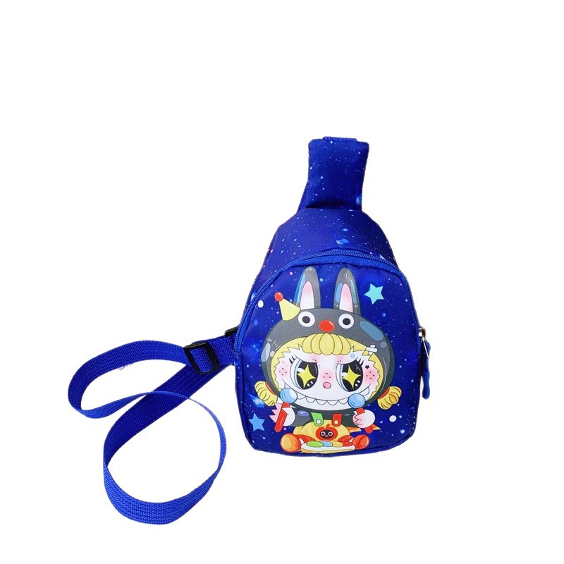 New children's chest bag, phone bag, cartoon coin purse, stylish and trendy nylon single-shoulder crossbody small backpack for boys and girls Item Picture