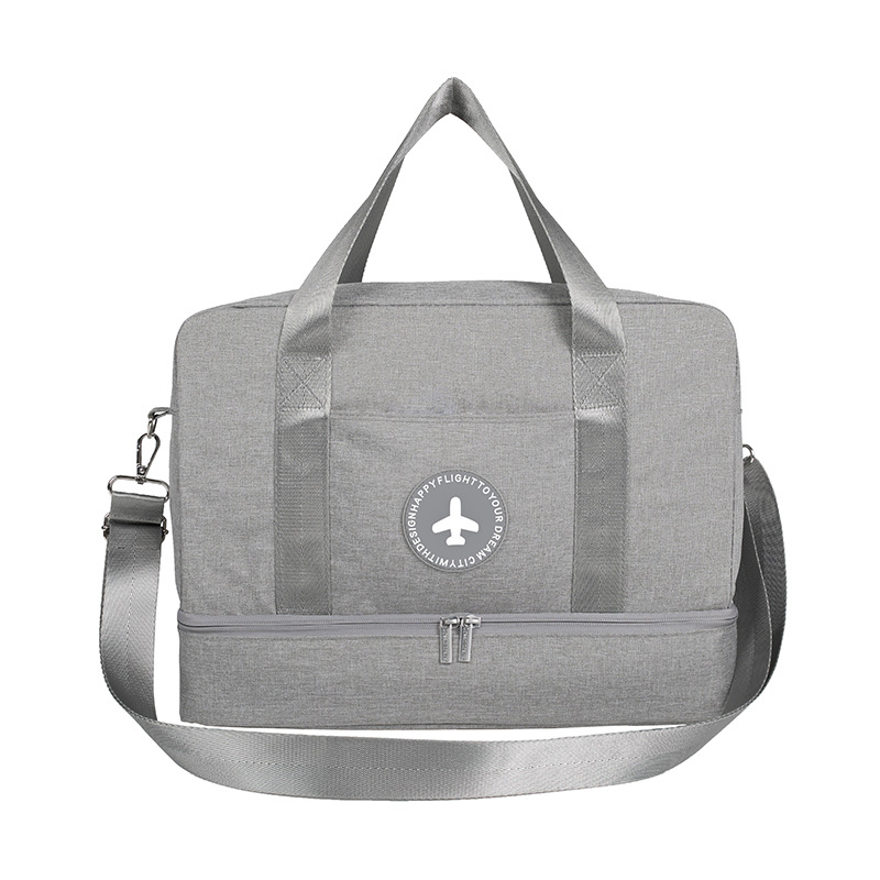 Large-capacity dry-wet separation multi-functional bag, men's independent shoe position fitness bag, portable crossbody bag manufacturer wholesale Item Picture