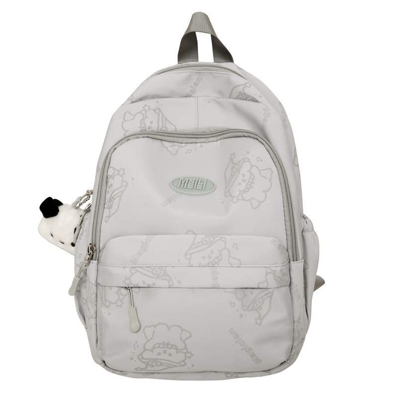 Schoolbag bear large-capacity printed backpack, a niche Korean version, casual and durable student bag for junior high school students, campus Item Picture