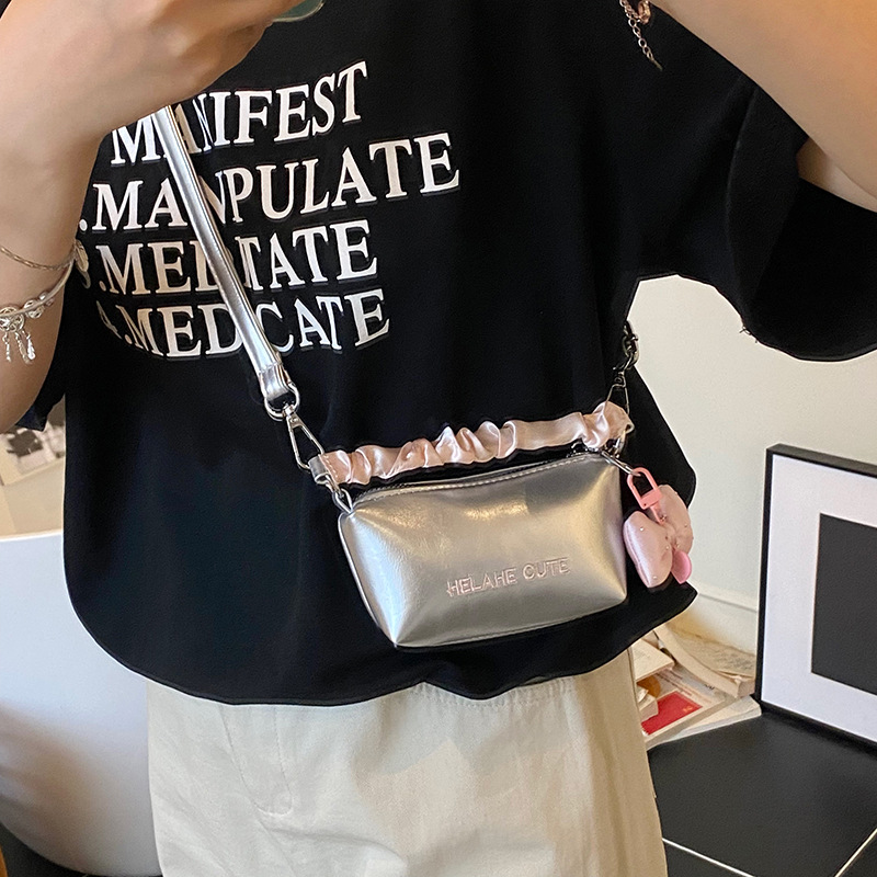 Bow mini mini bag for women 2025 Summer new style hand-held small square bag, high-end and stylish single-shoulder crossbody bag Specification drawing