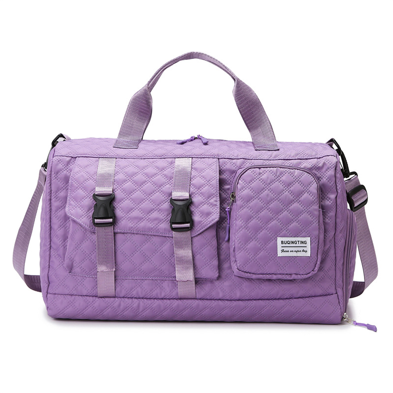 New dry-wet separation multi-functional collapsible handle travel bag, large-capacity women's sports and fitness bag, business trip luggage bag Item Picture