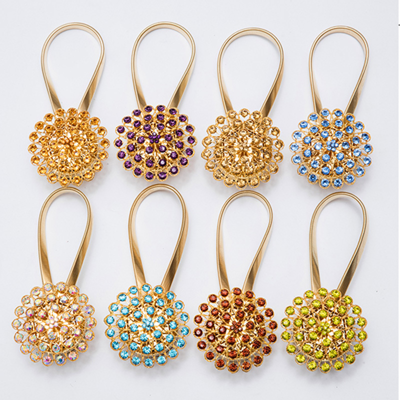 Cross-border metal curtain magnetic fixed buckle, curtain binding strap, curtain spring rope buckle accessory, curtain magnetic buckle A305 full figure
