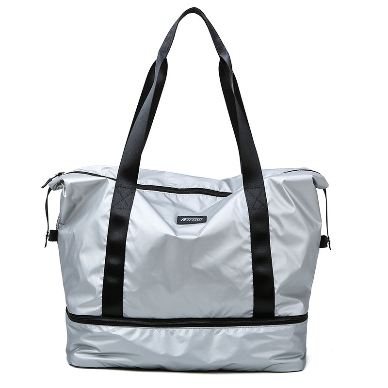 Hand-held travel bag, Korean version outdoor short business trip luggage bag, dry and wet separation sports and fitness bag, women's yoga bag Item Picture