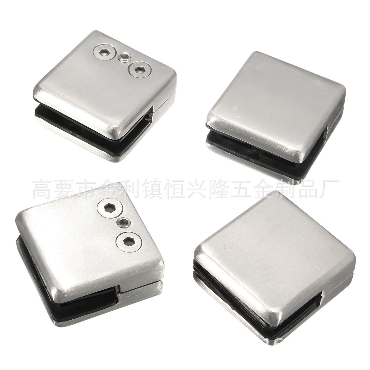 Stainless steel glass clamps, glass clips, glass fixing clamps, glass supports, stair guardrail clamps, no need for drilling details Picture