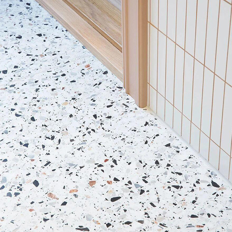 Matte white full-body prefabricated artificial terrazzo square shopping mall popular retro countertop, hotel manufacturer wholesale Application Scenario