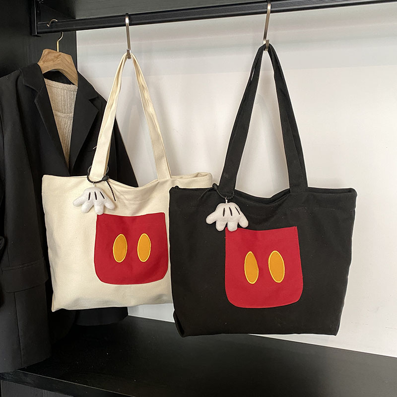 Canvas bag, underarm bag, large capacity, 2025 new tote, fashionable, trendy, cute and versatile, college girl bag full figure