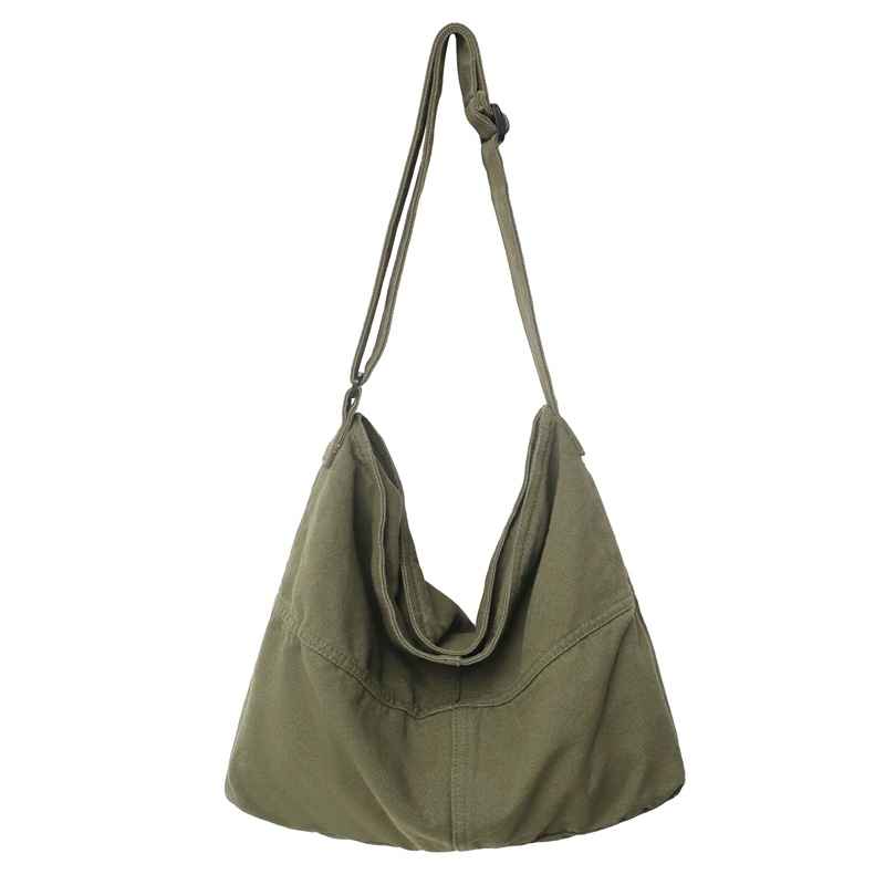 Japanese-style canvas crossbody bag for women, in an Instagram casual, artistic, retro and laid-back style, single-shoulder bag for men, a backpack for college students' classes Item Picture