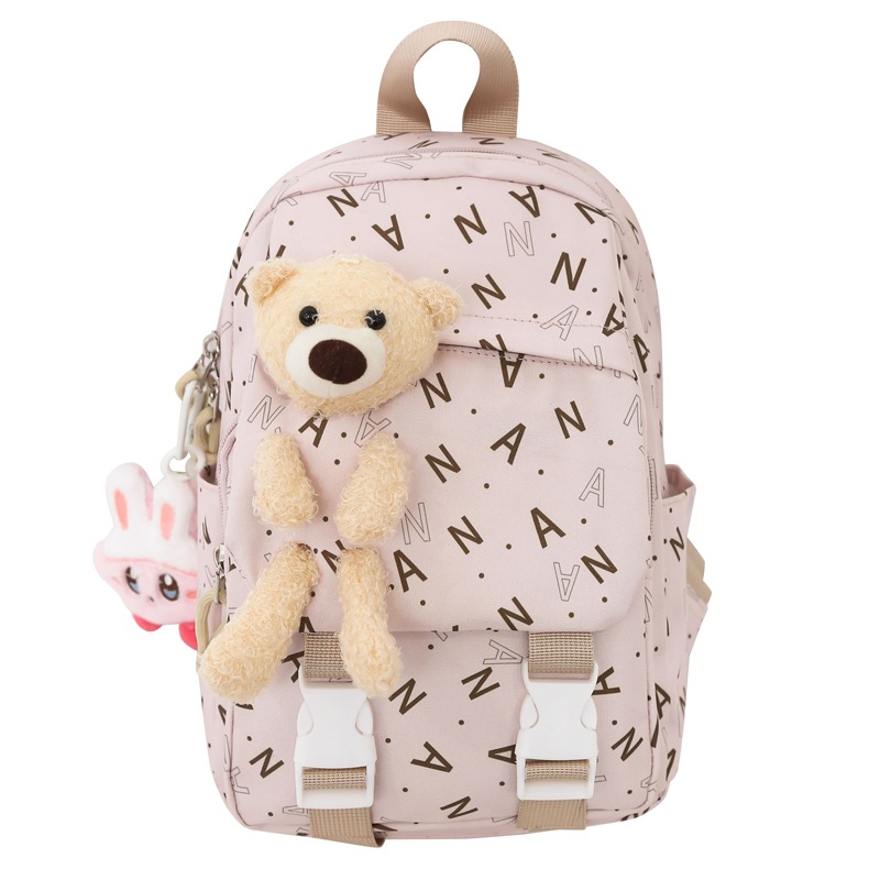 New cute little bear lightweight backpack, Japanese-style Instagram student casual mini backpack, versatile backpack for girls Item Picture