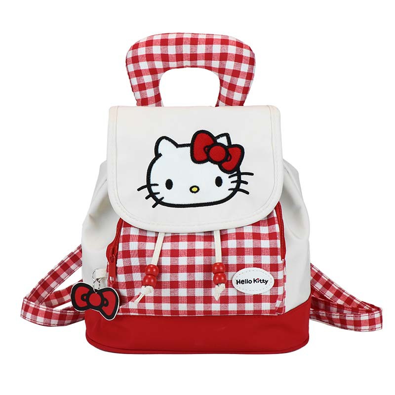 New cute checkered backpack for girls, cartoon mini schoolbag, personalized shopping backpack, fashionable bag for girls Item Picture