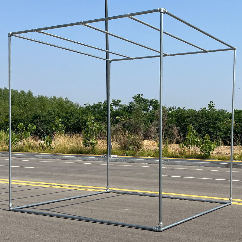 Galvanized steel pipe clothes drying rack manufacturer, new square frame, grape rack, sunshade frame, indoor and outdoor balcony floor factory full figure