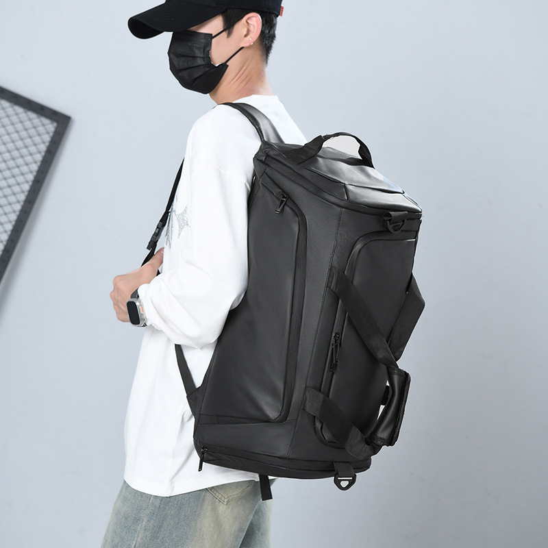 Multi-functional trendy portable fitness bag, men's outdoor sports basketball training bag, dry and wet separated luggage backpack Application Scenario