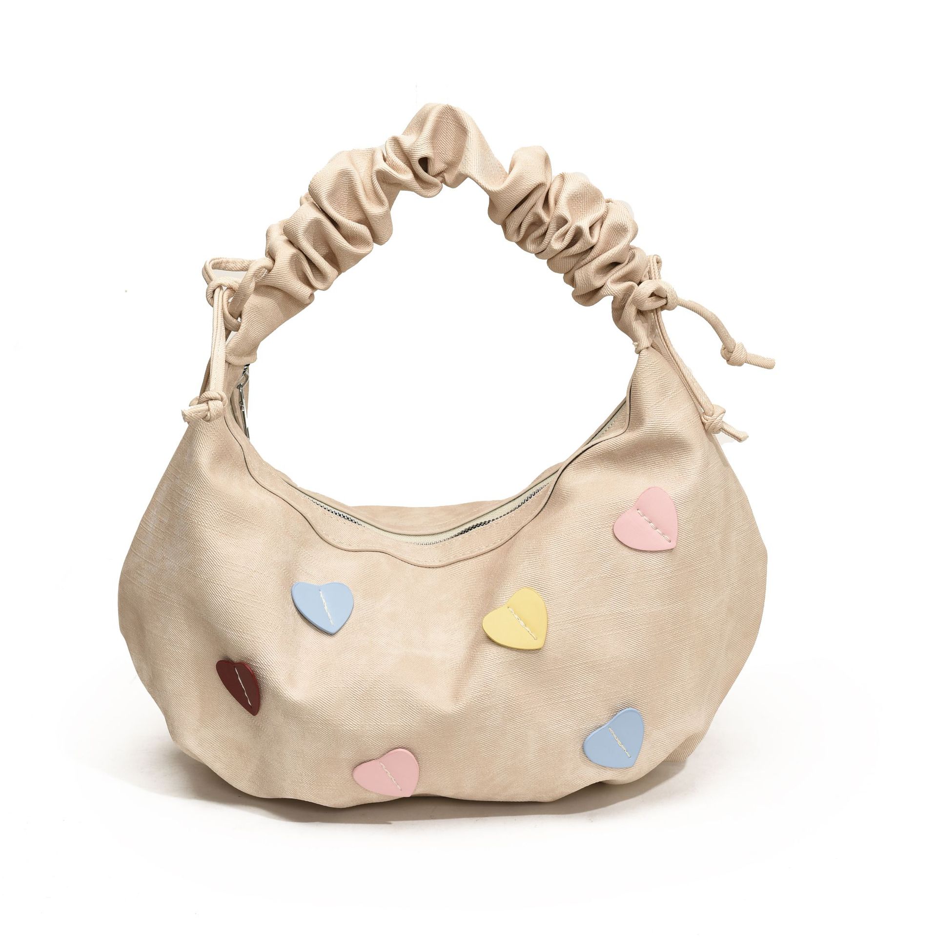 A new trendy women's single-shoulder dumpling bag design for autumn and winter, a lightweight travel pleated casual commuting tote bag Item Picture