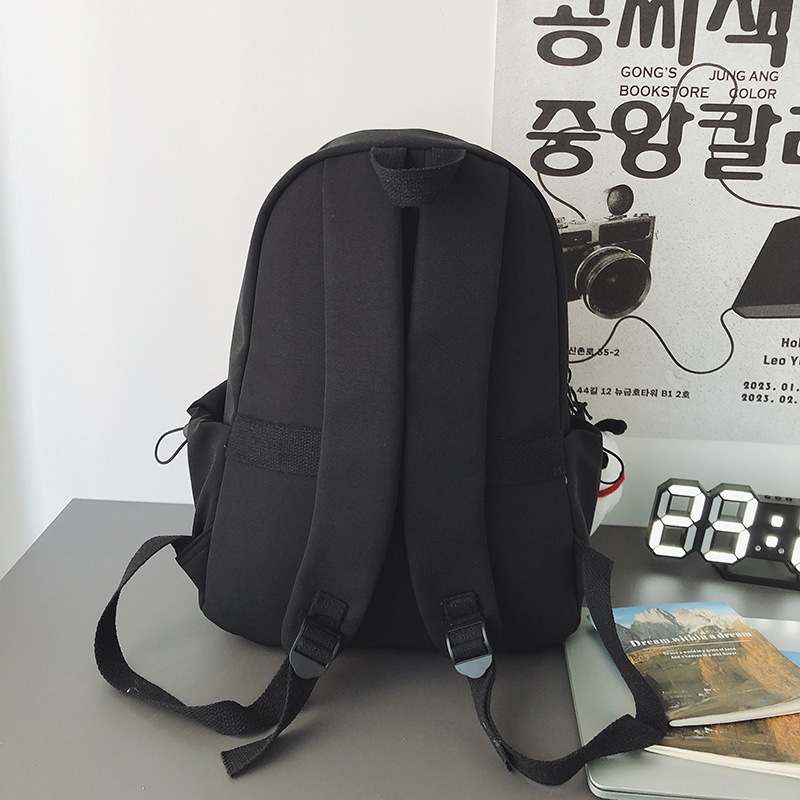 New personalized drawstring backpack, large-capacity sports backpack, men's color-matched high school and college student schoolbag, women's travel bag Specification drawing