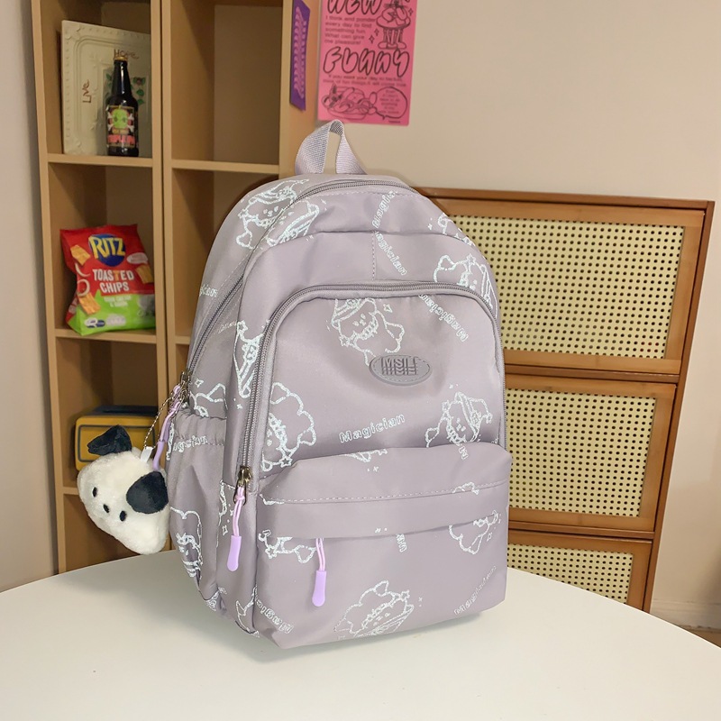 High appearance level schoolbag, cute backpack for female college students on Instagram, soft girl, super light backpack for junior and senior high school campuses Specification drawing