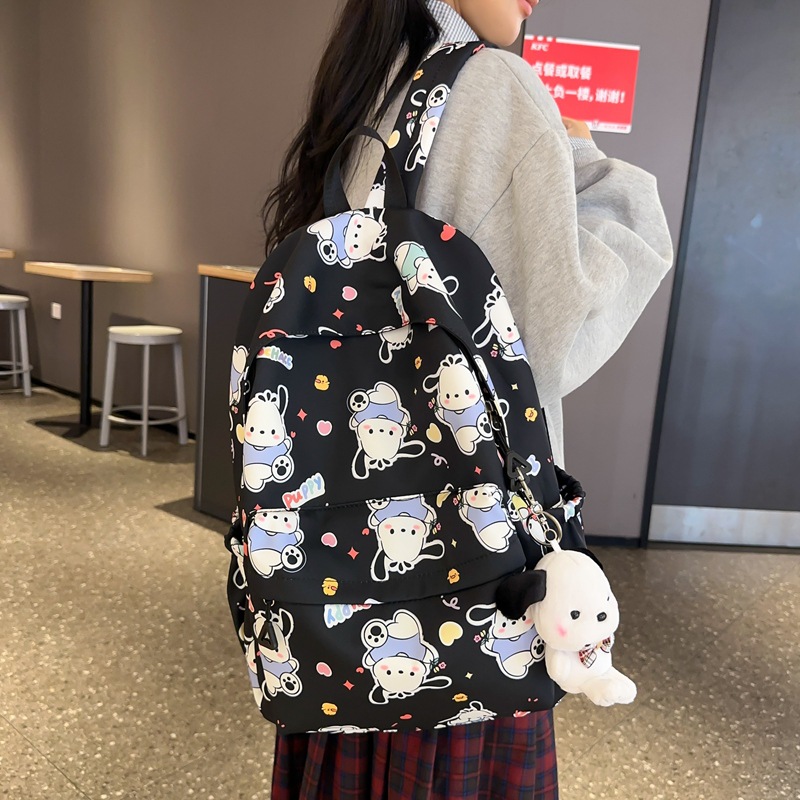 Cute Pacha Dog girl schoolbag, new Instagram backpack for junior high school students, large-capacity backpack for campus and senior high school students details Picture