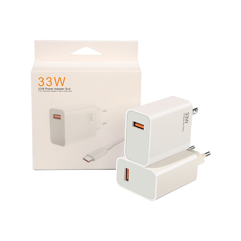 Wholesale of original European standard charging head USB charger for Xiaomi 33W Super Fast charging head mobile phone details Picture