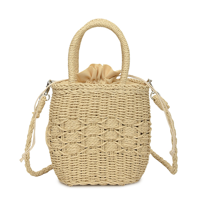 Pastoral style hand-held woven bag 2025 Spring/Summer new ins trendy and fashionable straw woven bag, forest style simple single-shoulder bag Item Picture