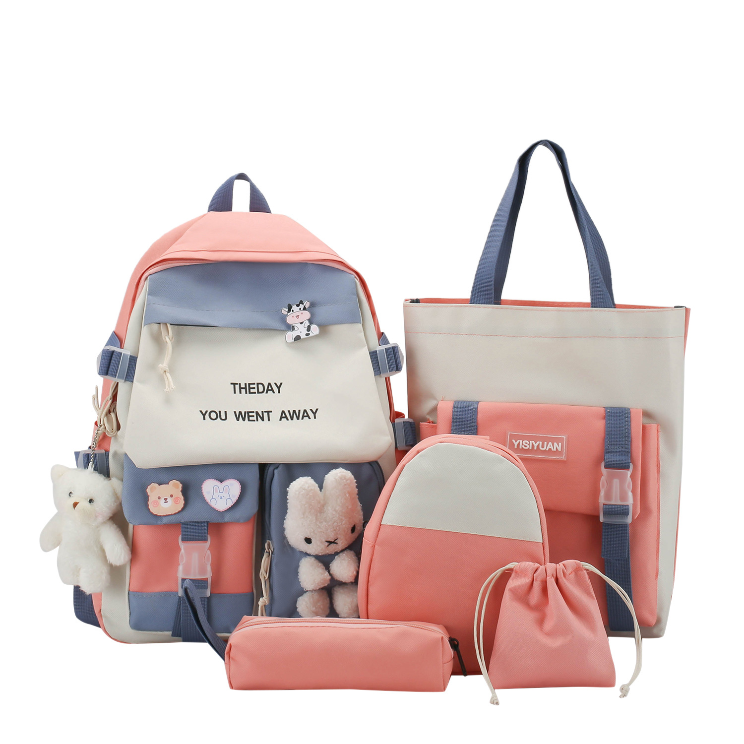 A new large-capacity backpack for junior and senior high school students, a forest-themed schoolbag, a casual nylon backpack, and a cute single-shoulder tutorial bag for young girls Item Picture