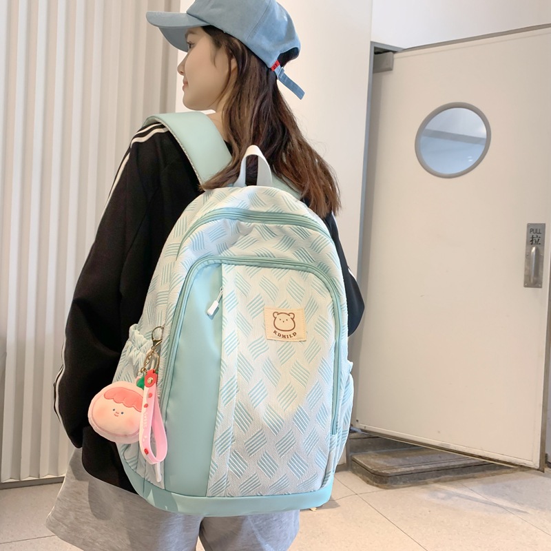 Japanese-style schoolbag for girls, Korean-style casual backpack for junior high school and senior high school students, large-capacity backpack for girls Specification drawing