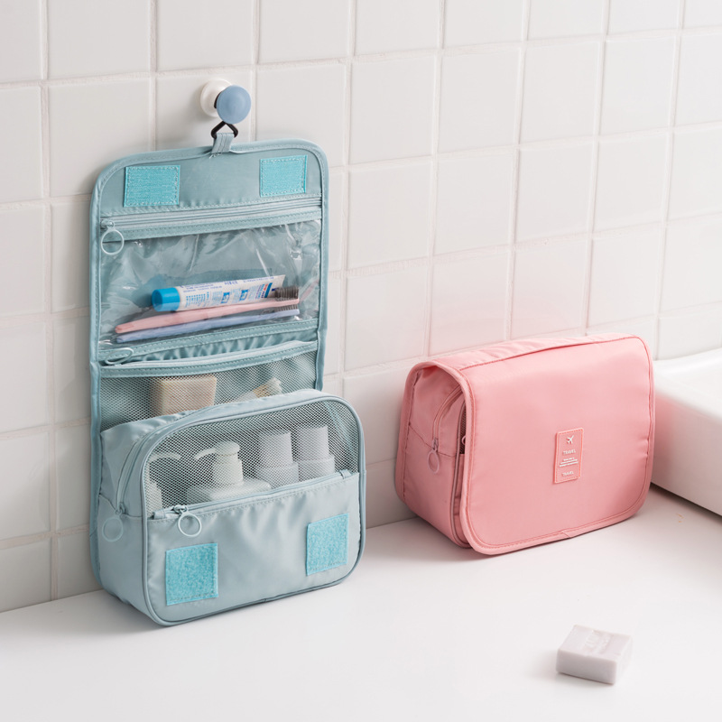 New Korean-style waterproof travel large-capacity storage bag, portable business trip hand-held men's and women's hook toiletry and makeup bag full figure