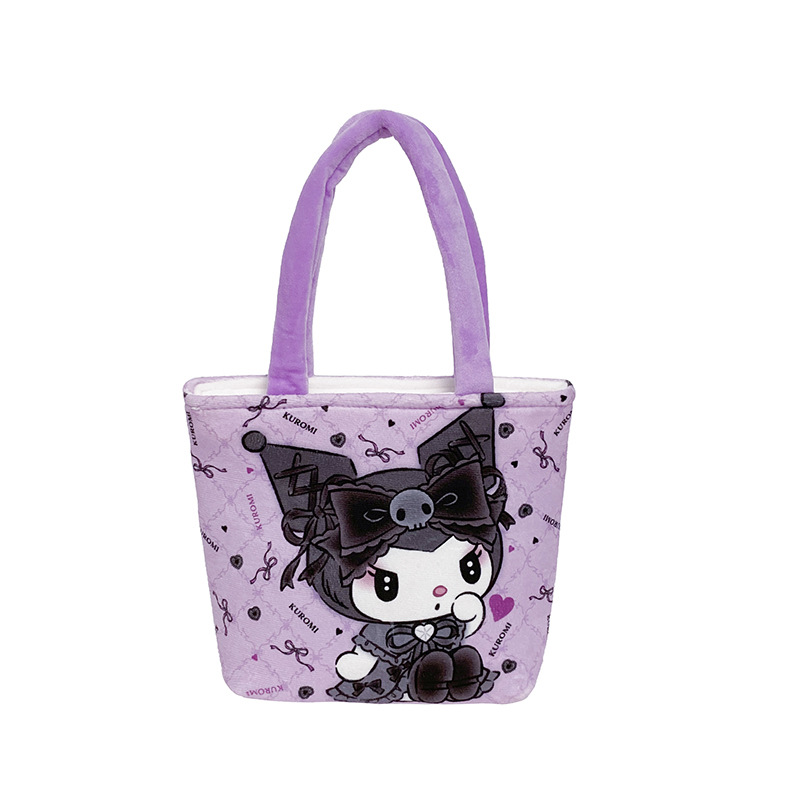 A new cartoon multi-pattern printed handbag with a Japanese girl's heart, a hand-held storage bag with a zipper Item Picture