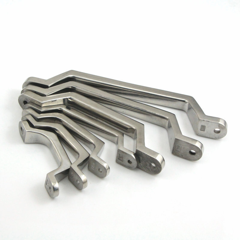 304 stainless steel industrial handle, iron cabinet door handle, environmentally friendly large handle, industrial heavy equipment handle Specification drawing