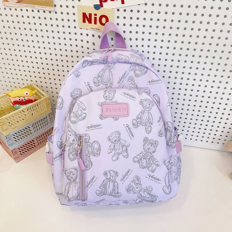 Cute little bear backpack, lightweight and lightweight backpack for primary school students, cartoon schoolbag, travel and study bag, Korean version, high appearance level Specification drawing
