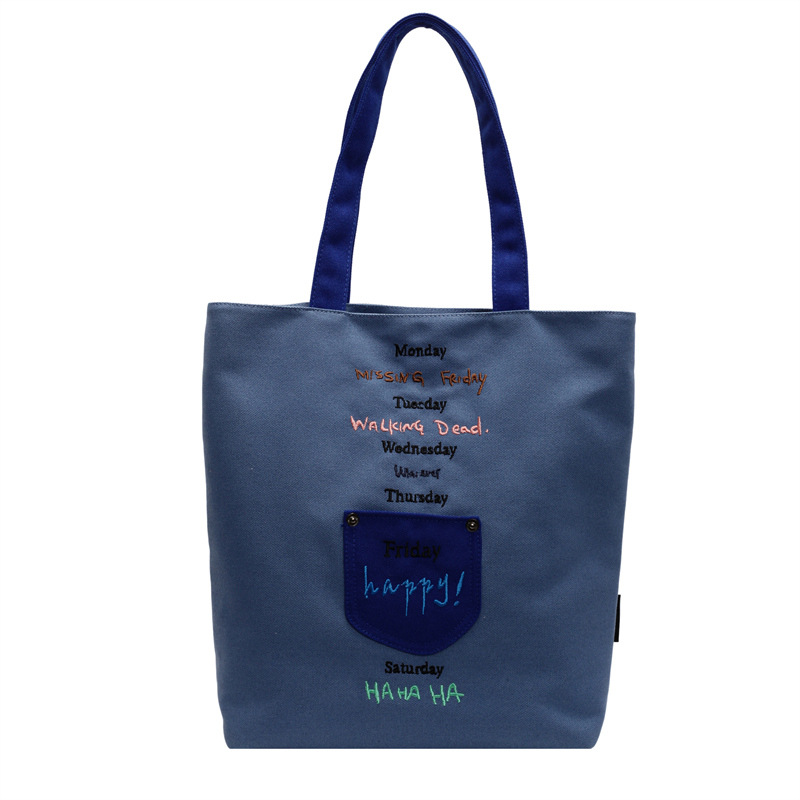 Korean fashion 2025 Spring New versatile large-capacity single-shoulder bag, color-blocking casual tote bag, student class bag Item Picture