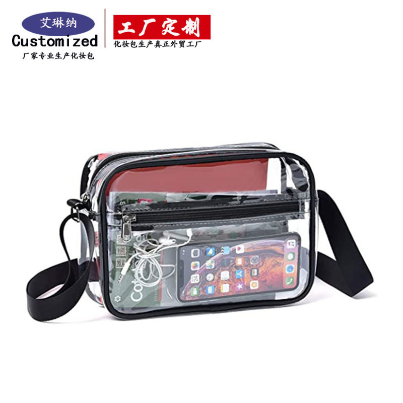 New transparent PVC crossbody bag, outdoor travel portable hand-held toiletry bag, cosmetic storage box processing and customization Application Scenario