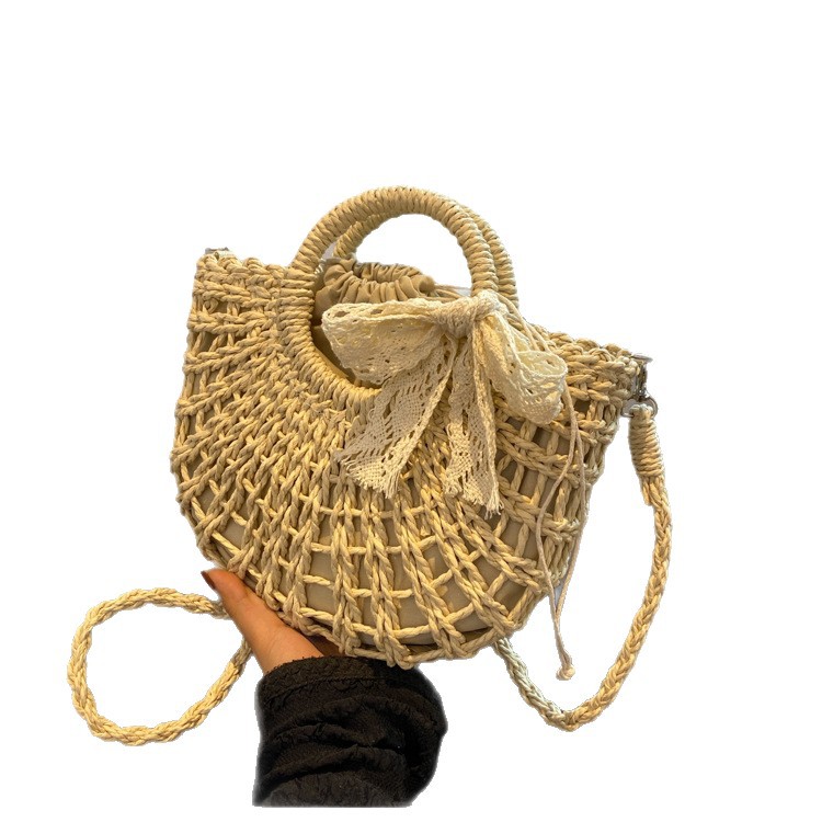 Fashionable and artistic woven bag 2025 Summer New seaside vacation beach women's bag, single-shoulder crossbody handbag Item Picture