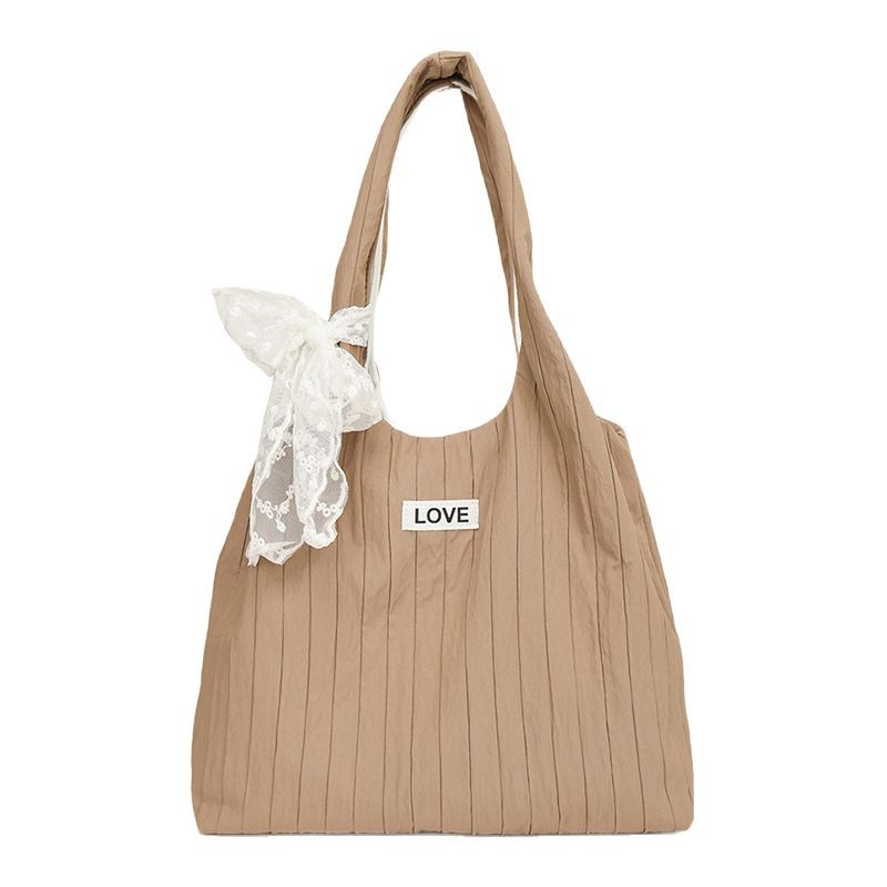 Korean-style large-capacity tote bag, casual textured fabric bag, women's fashionable single-shoulder bag, casual and fashionable underarm bag Item Picture