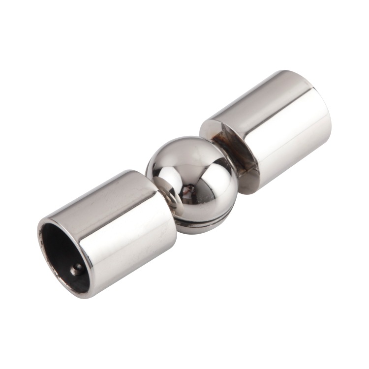 304 stainless steel round pipe connectors, shower room pull rod accessories, curtain rod connectors, universal joints Item Picture