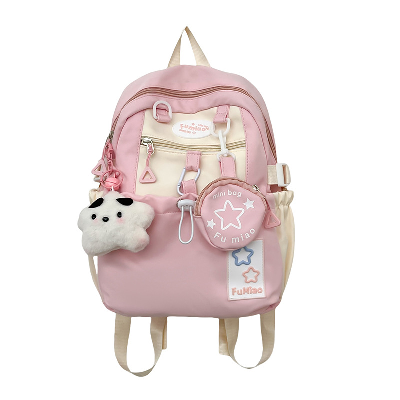 Cross-border cute and fresh girl backpack, Korean version lightweight schoolbag, small backpack for primary and junior high school girls Item Picture
