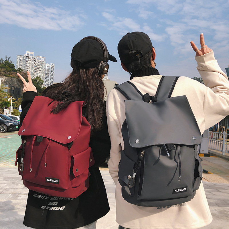 Japanese Instagram-style workwear backpack, high appearance level for college students, large-capacity backpack, lightweight and simple couple backpack full figure