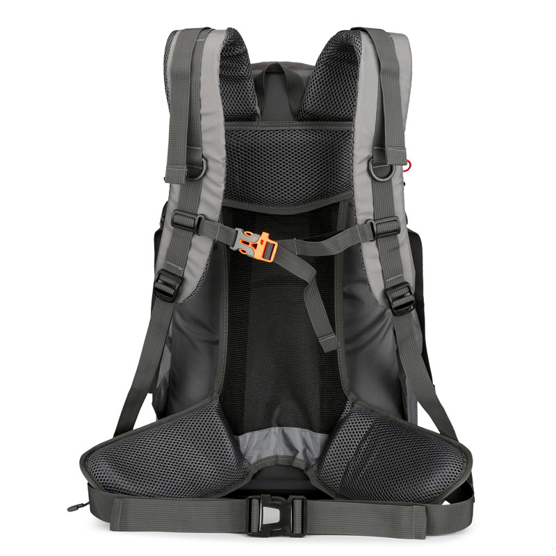 50L hiking backpack, men's outdoor sports large-capacity bag with steel frame rain cover Specification drawing
