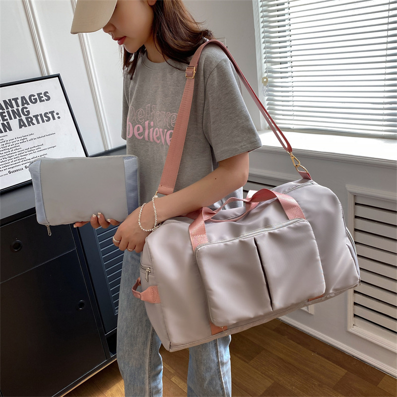 Fitness bag, independent shoe compartment, large-capacity travel bag, dry and wet separation, lightweight maternity bag, student storage luggage bag details Picture