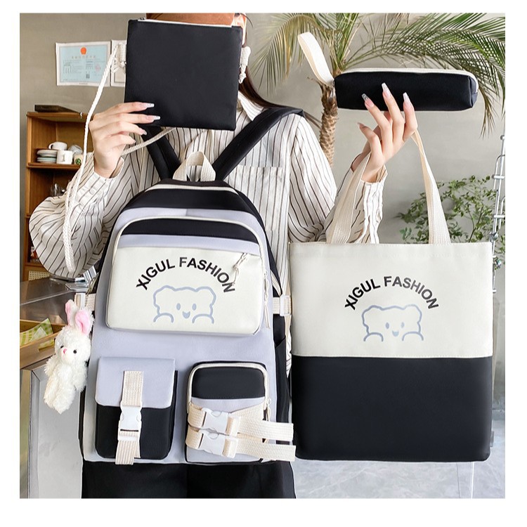 The schoolbag is of high appearance level in the forest style. It is a cute printed student bag. The backpack is simple and versatile. It is a hand-held tutorial bag Application Scenario