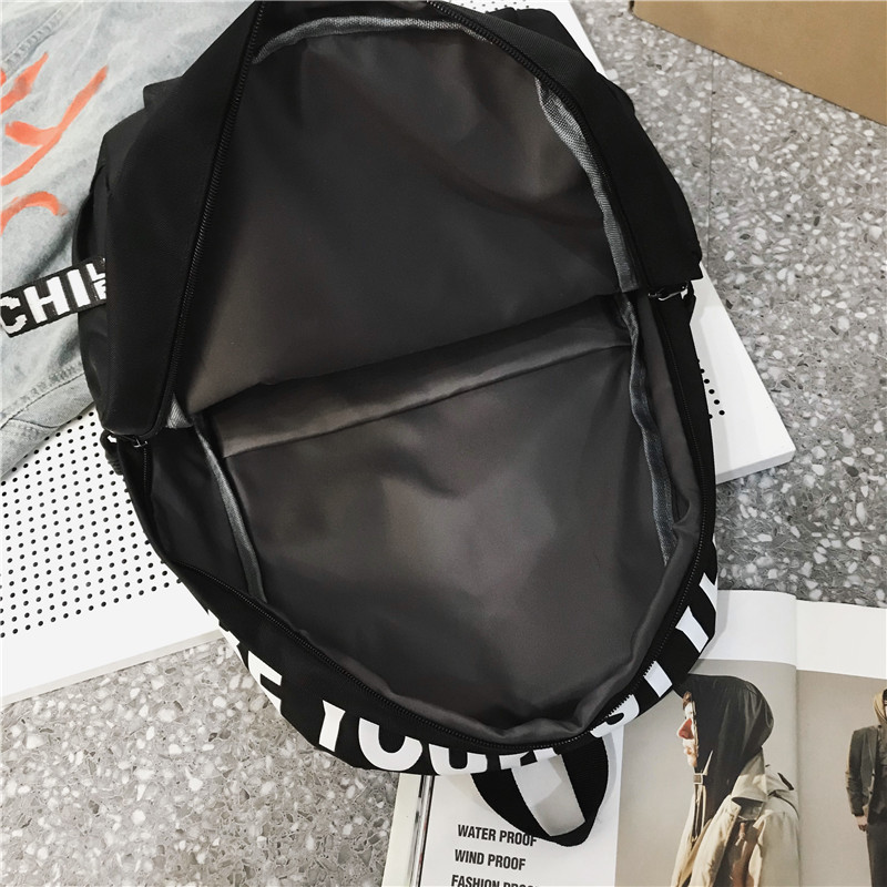 Cross-border Korean version school backpack, large-capacity fashionable schoolbag for junior and senior high school students, trendy brand easy to match men's and women's backpacks Application Scenario